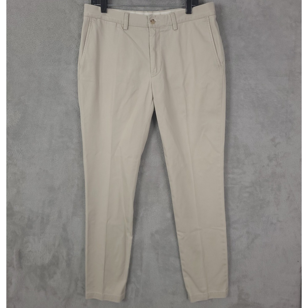 Polo Ralph Lauren Slim Fit Chino Pants Mens 34x34 Ivory Flat Front Preppy